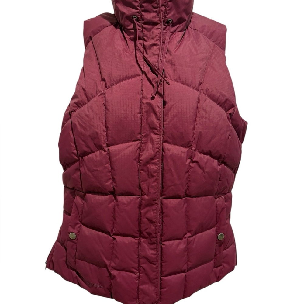 COLUMBIA SPORTSWEAR XCO Women’s Down Vest Zip Up Wine Waterproof Size Medium